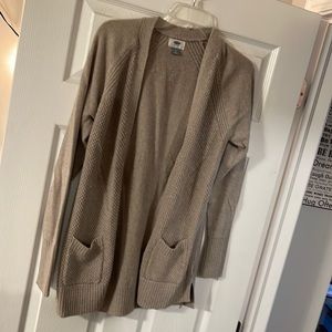 Beige sweater cardigan, M